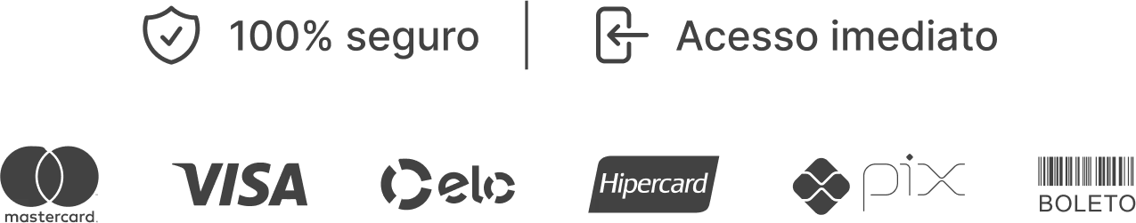 Ícones de métodos de pagamento aceitos